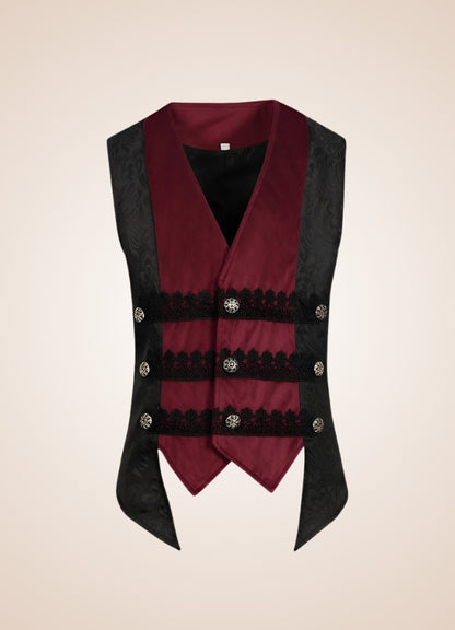 Black And Red Steampunk Vest - Steampunk Australia