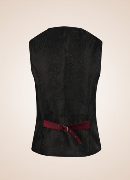 Black And Red Steampunk Vest - Steampunk Australia