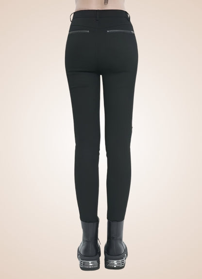 Black Gothic Punk Pants - Steampunk Australia