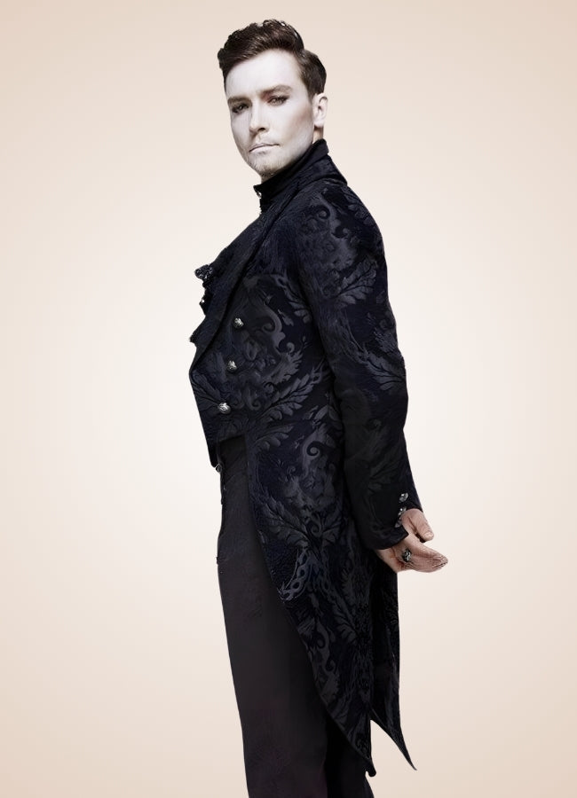Black Gothic Steampunk Tailcoat - Steampunk Australia
