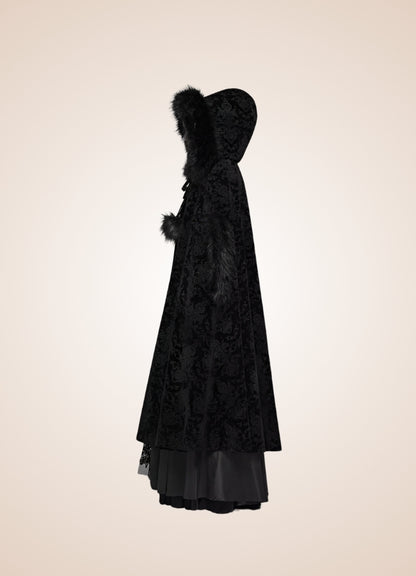 Black Gothic Women's Hooded Coat - Steampunk Australia