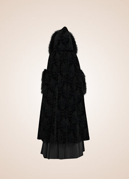 Black Gothic Women's Hooded Coat - Steampunk Australia