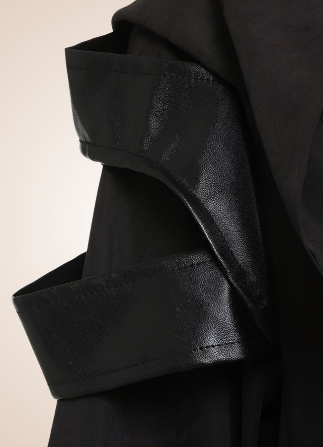 Black Gothic Women's Long Coat - Steampunk Australia