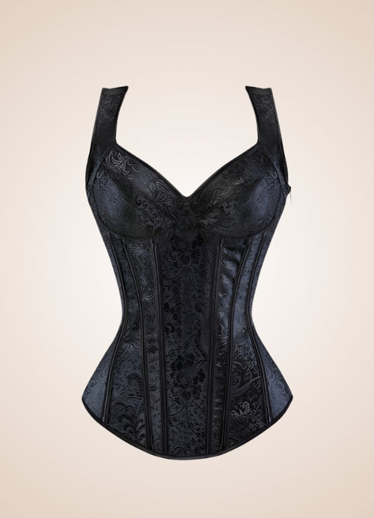 Black Lace Up Steampunk Bustier - Steampunk Australia