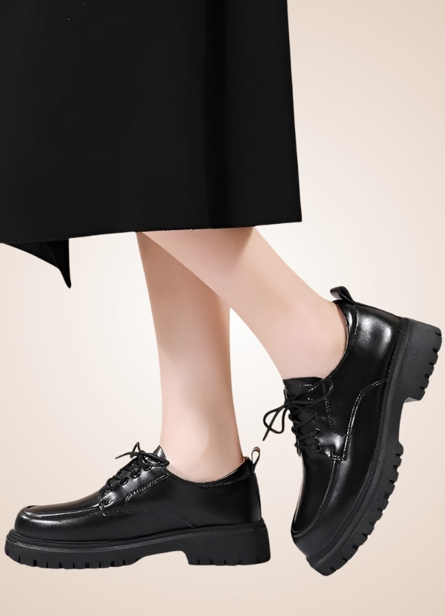 Black Leather Women's Shoes - Steampunk Australia