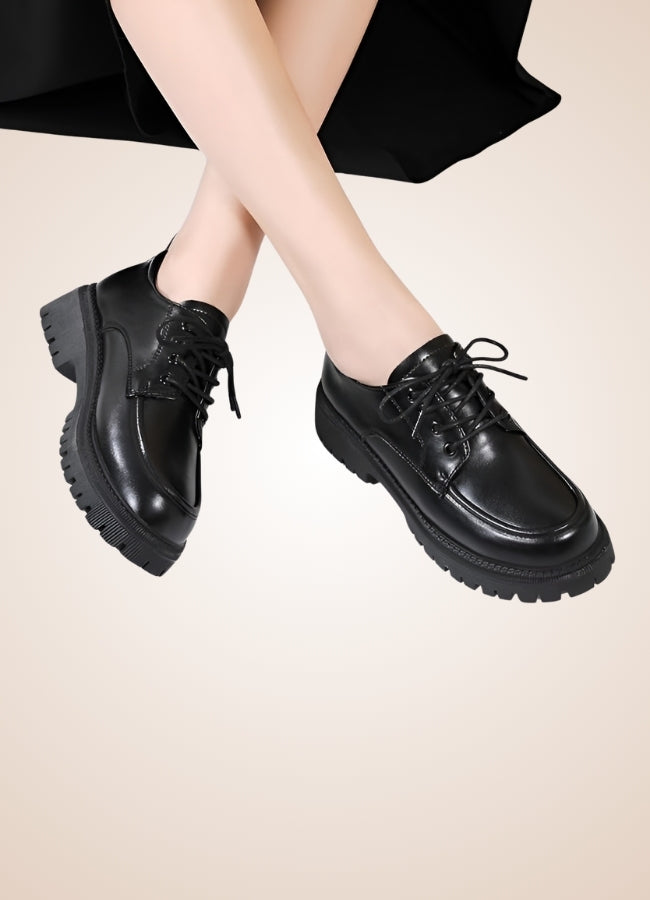 Black Leather Women's Shoes - Steampunk Australia