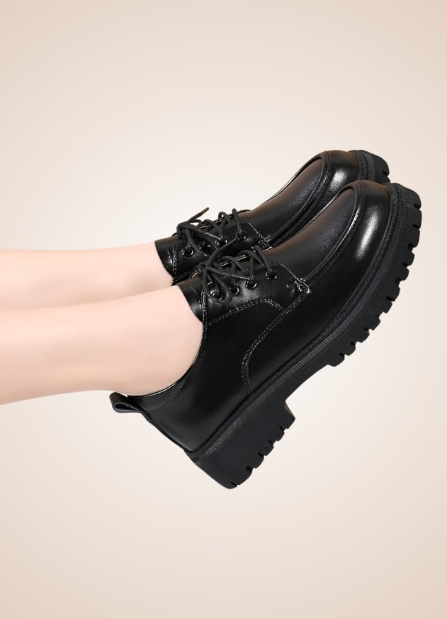 Black Leather Women's Shoes - Steampunk Australia