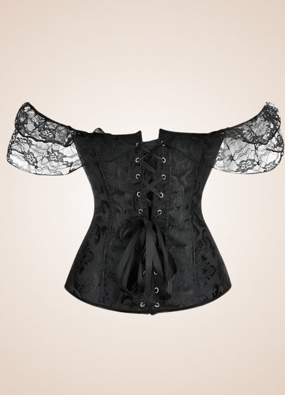 Black Overbust Steampunk Bustier - Steampunk Australia