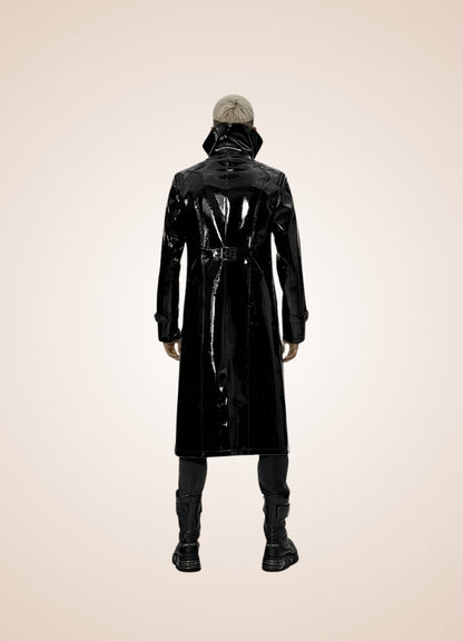 Black Punk Men's Frock Coat - Steampunk Australia