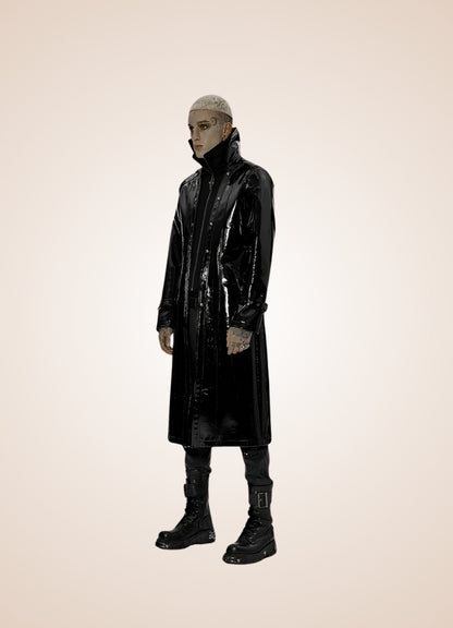 Black Punk Men's Frock Coat - Steampunk Australia