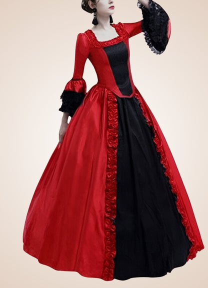 Black Red Victorian Steampunk Dress - Steampunk Australia