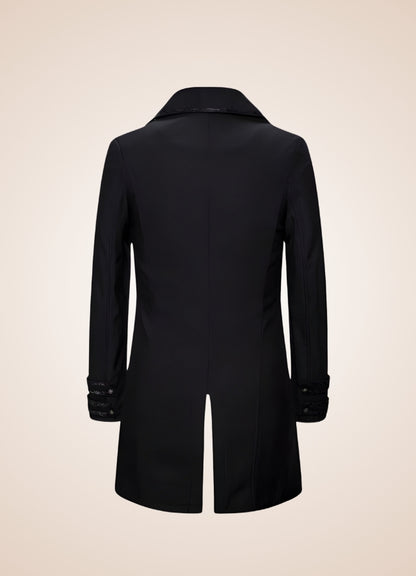Black Redingote Steampunk Jacket - Steampunk Australia