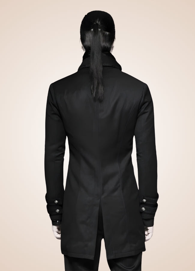 Black Redingote Steampunk Jacket - Steampunk Australia