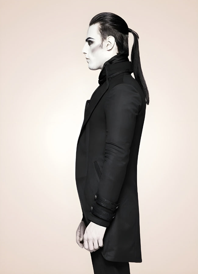 Black Redingote Steampunk Jacket - Steampunk Australia
