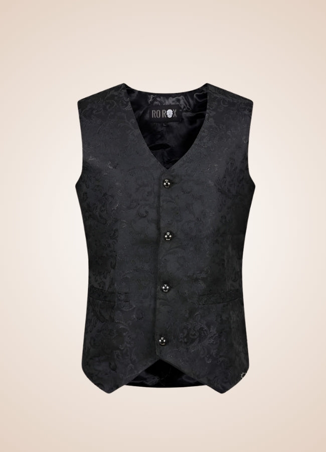 Black Renaissance Vest - Steampunk Australia