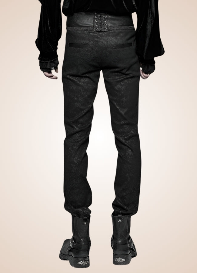 Black Retro Gothic Pants - Steampunk Australia