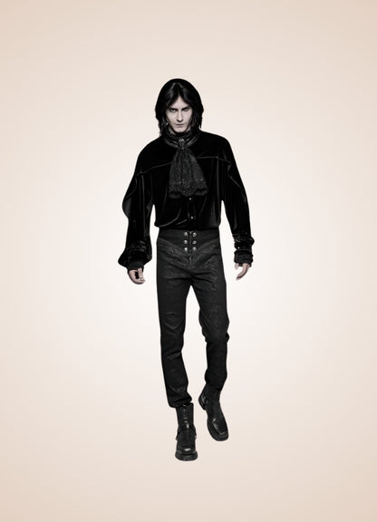 Black Retro Gothic Pants - Steampunk Australia