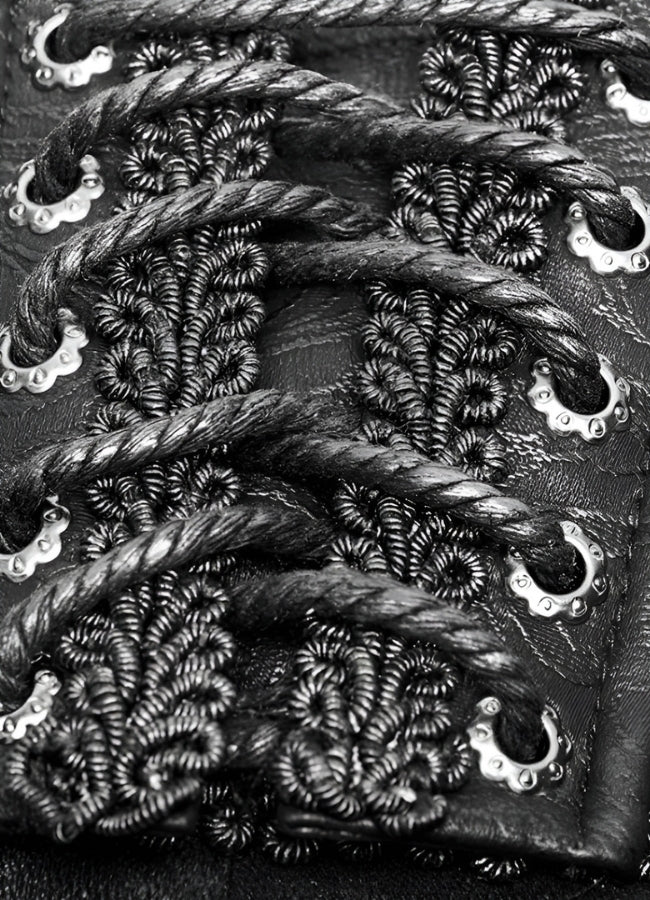 Black Retro Gothic Pants - Steampunk Australia