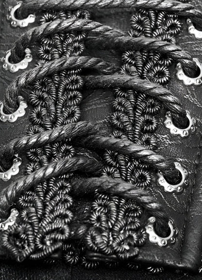 Black Retro Gothic Pants - Steampunk Australia