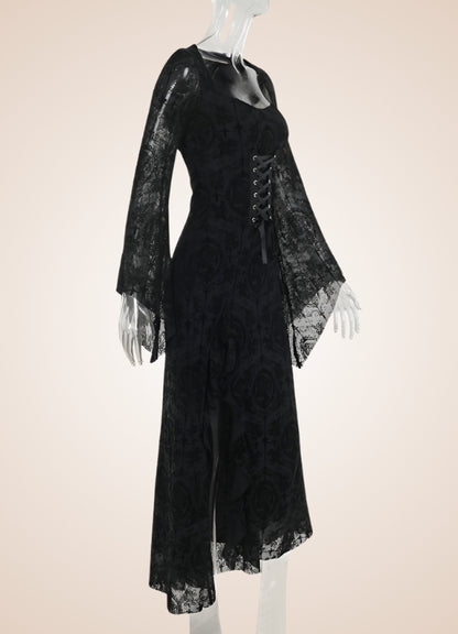 Black Steampunk Collar Corset Dress - Steampunk Australia