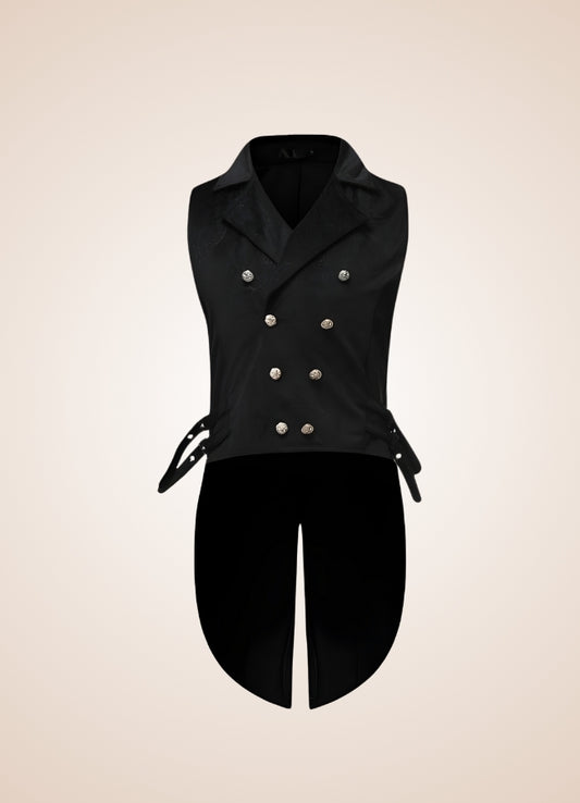 Black Steampunk Gothic Vest - Steampunk Australia