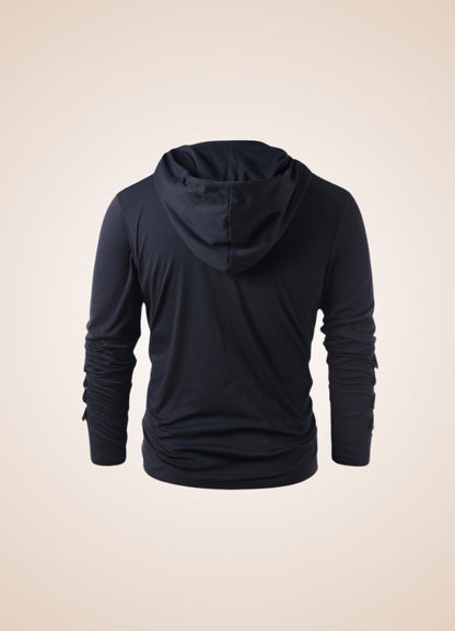 Black Steampunk Hooded Sweatshirt - Steampunk Australia