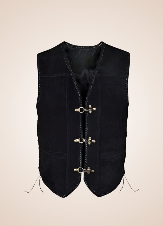 Black Steampunk Motorcycle Vest - Steampunk Australia