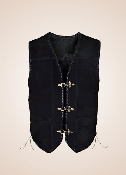 Black Steampunk Motorcycle Vest - Steampunk Australia