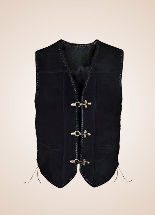 Black Steampunk Motorcycle Vest - Steampunk Australia