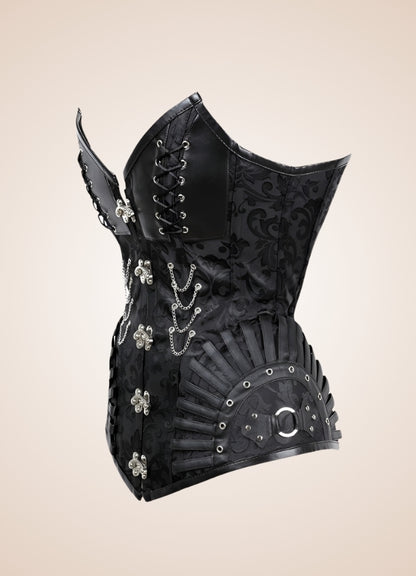 Black Steampunk Pirate Corset - Steampunk Australia