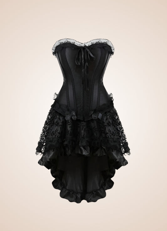 Black Steampunk Sleeveless Corset Dress - Steampunk Australia
