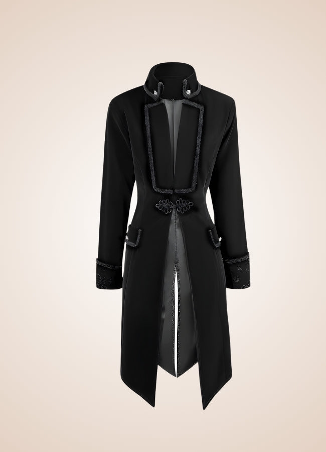 Black Steampunk Trench Coat - Steampunk Australia