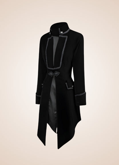 Black Steampunk Trench Coat - Steampunk Australia
