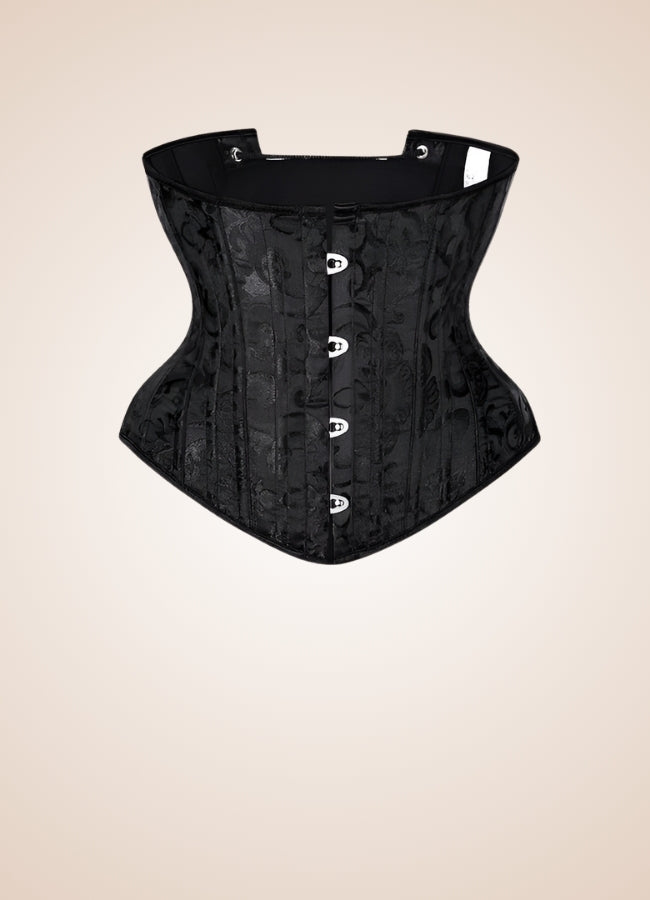 Black Underbust Steampunk Corset - Steampunk Australia