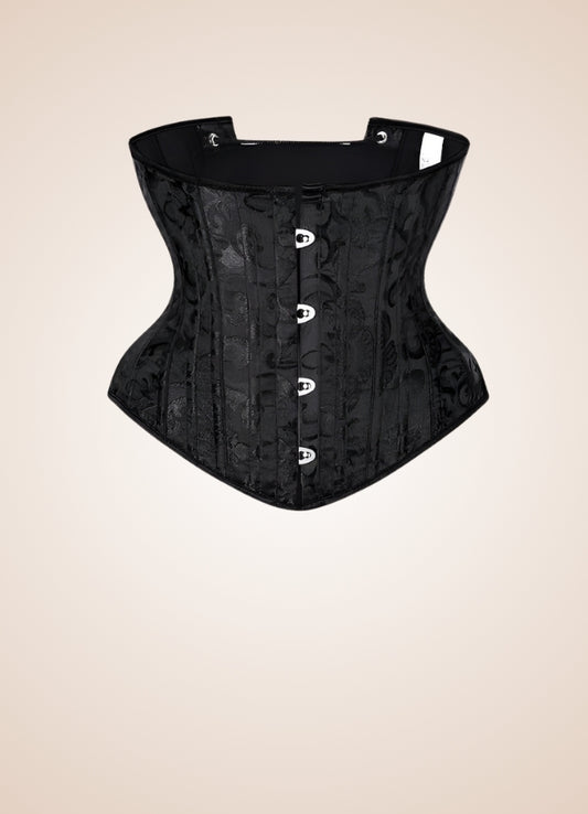 Black Underbust Steampunk Corset - Steampunk Australia