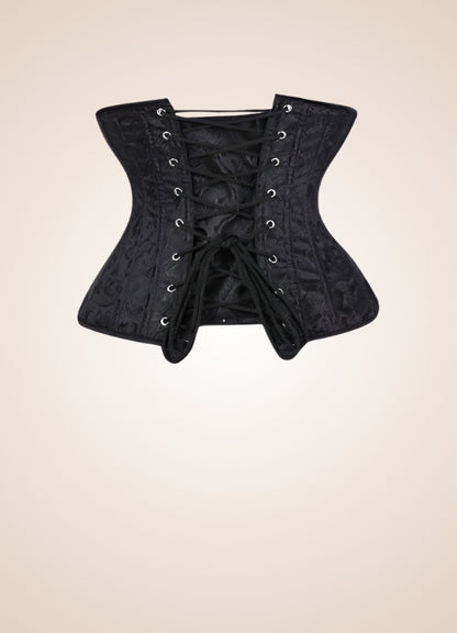 Black Underbust Steampunk Corset - Steampunk Australia