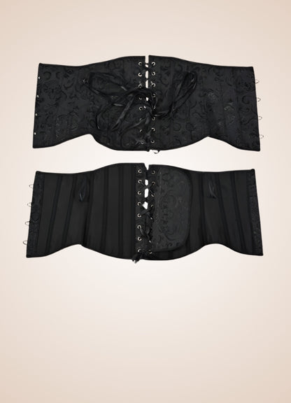 Black Underbust Steampunk Corset - Steampunk Australia