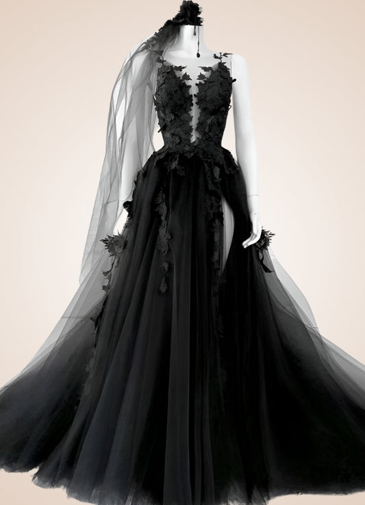 Black Vintage Wedding Dress - Steampunk Australia