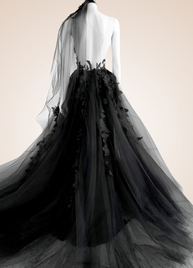 Black Vintage Wedding Dress - Steampunk Australia