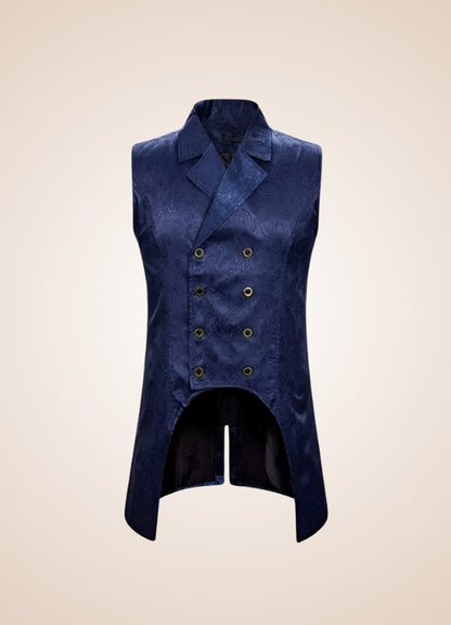 Blue Button Steampunk Vest - Steampunk Australia