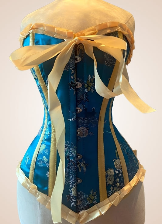 Blue Victorian Style Steampunk Corset - Steampunk Australia