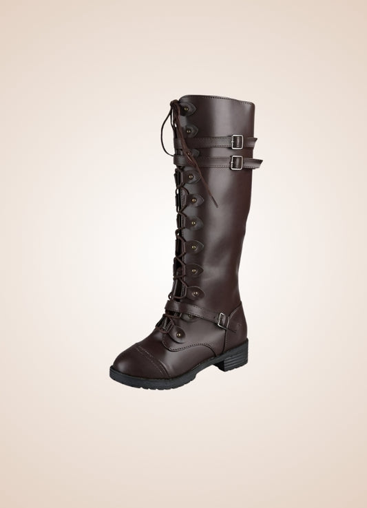 Brown Steampunk Buckles Boots - Steampunk Australia