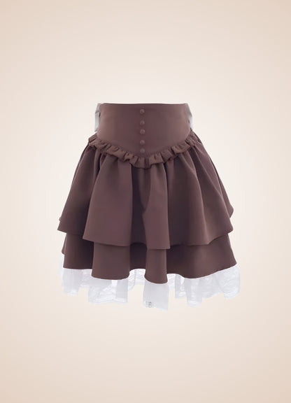 Brown Steampunk Lolita Skirt - Steampunk Australia