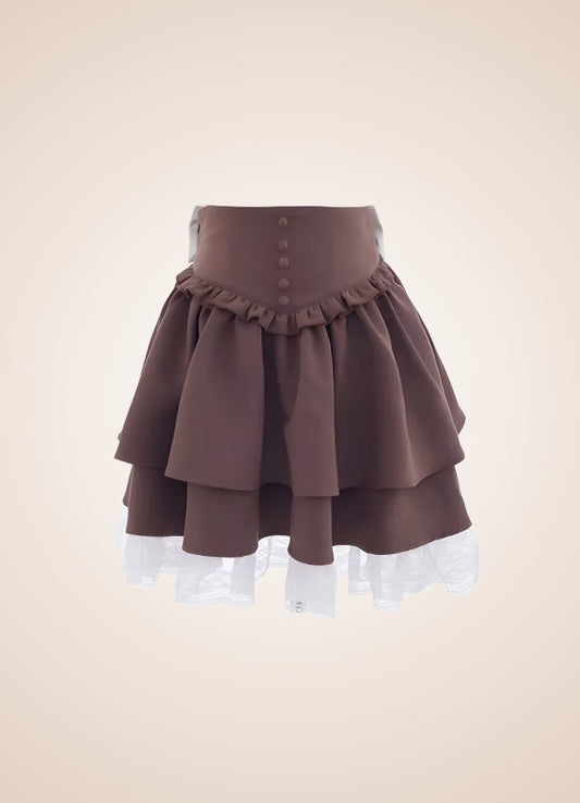 Brown Steampunk Lolita Skirt - Steampunk Australia