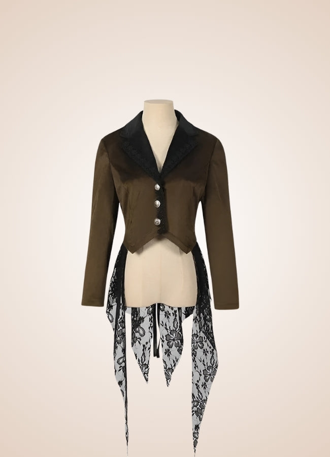 Brown Steampunk Medieval Jacket - Steampunk Australia