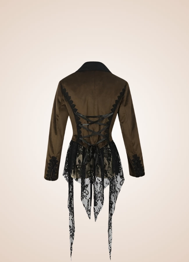 Brown Steampunk Medieval Jacket - Steampunk Australia
