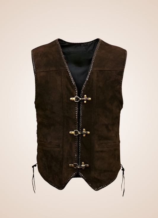 Brown Steampunk Motorcycle Vest - Steampunk Australia