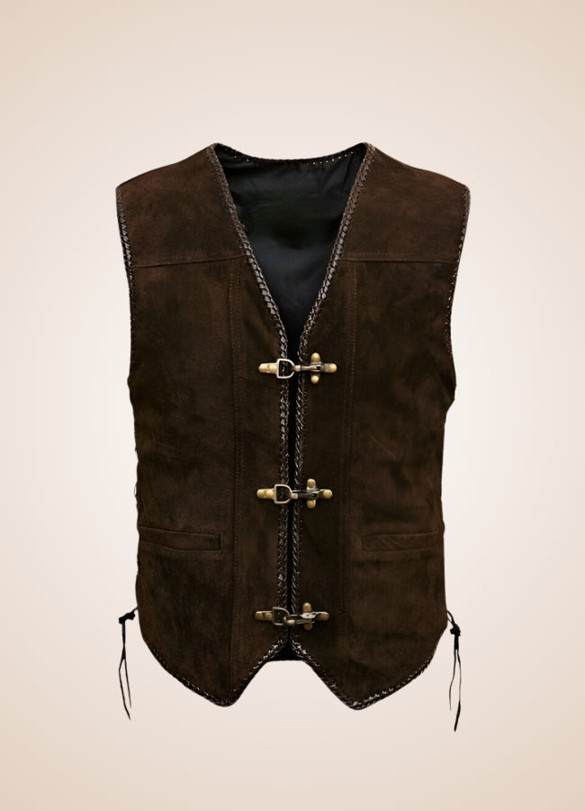 Brown Steampunk Motorcycle Vest - Steampunk Australia
