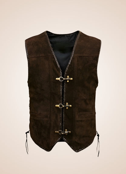 Brown Steampunk Motorcycle Vest - Steampunk Australia