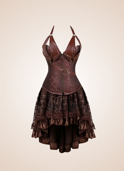 Brown Steampunk Pirate Dress - Steampunk Australia